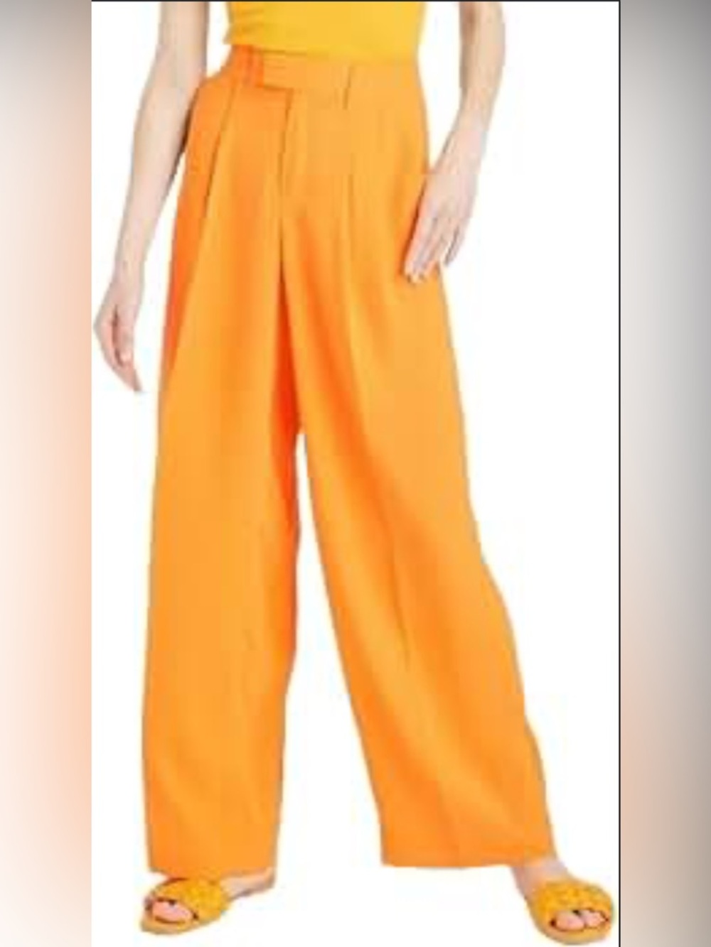 A New Day Orange High Rise Wide Leg Trousers Size 6